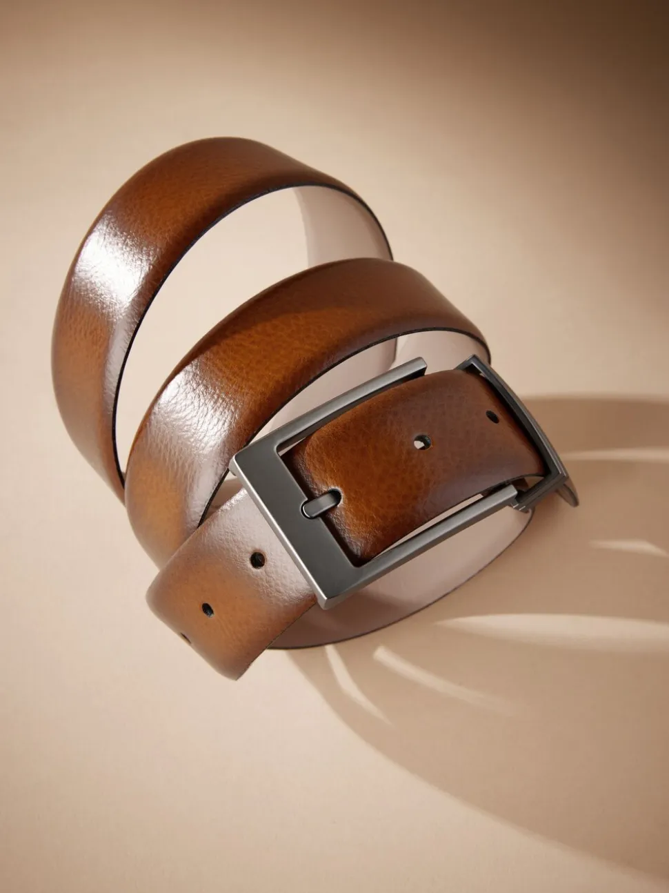 Lichtbruin - Signature metalen gesp riem