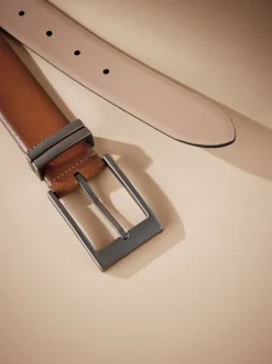 Lichtbruin - Signature metalen gesp riem