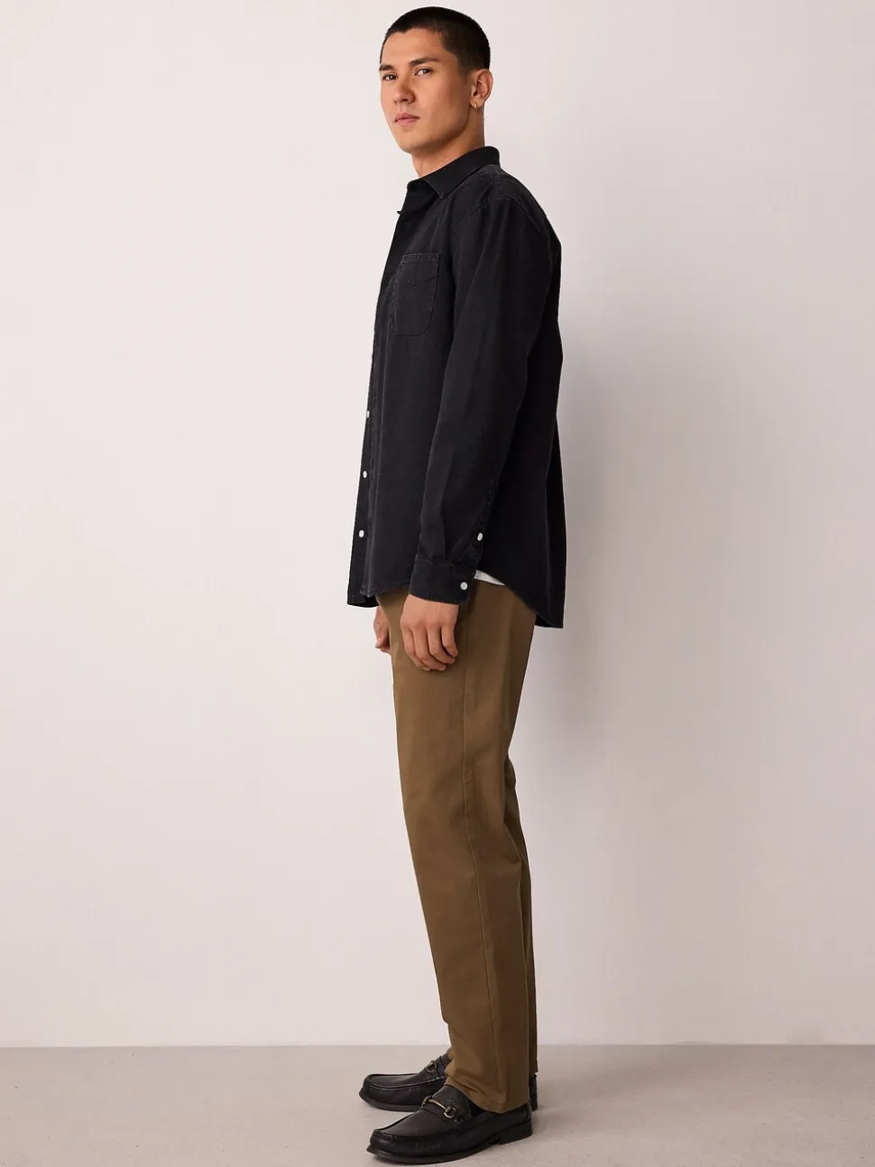 Lichtbruin - Slim Fit - Stretchy chino