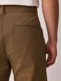 Lichtbruin - Slim Fit - Stretchy chino