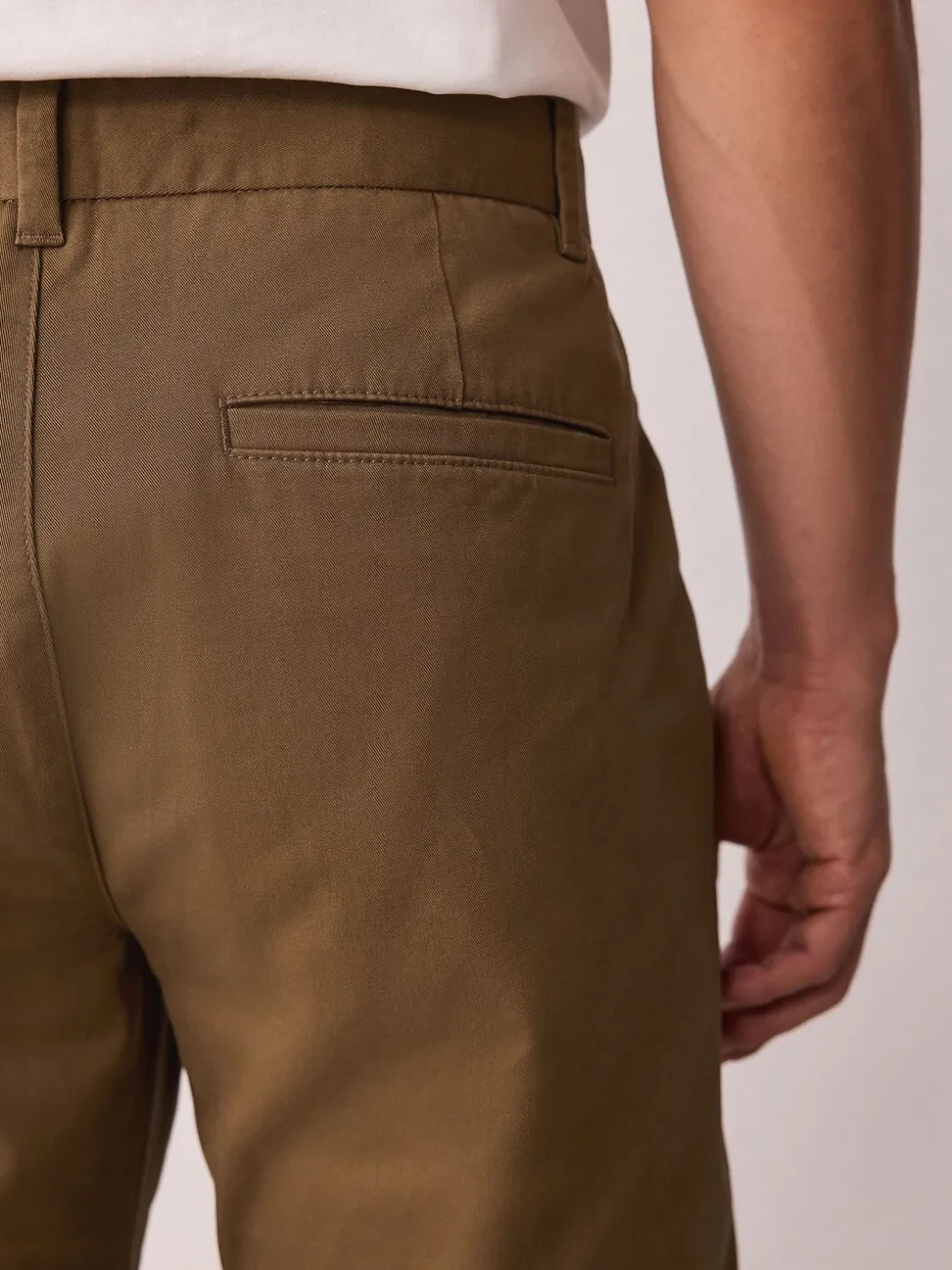 Lichtbruin - Slim Fit - Stretchy chino