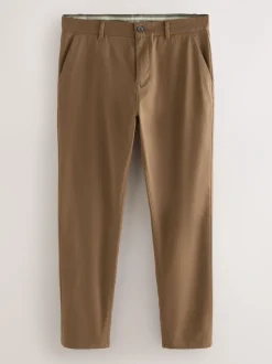Lichtbruin - Slim Fit - Stretchy chino