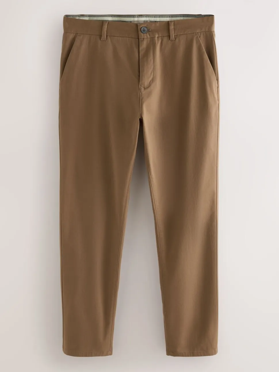 Lichtbruin - Slim Fit - Stretchy chino