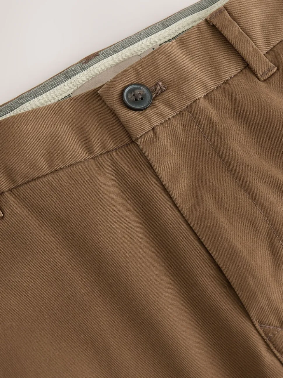 Lichtbruin - Slim Fit - Stretchy chino