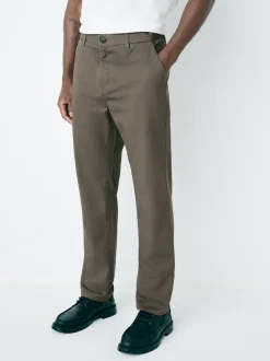 Lichtbruin - Slim Fit - Stretchy chino