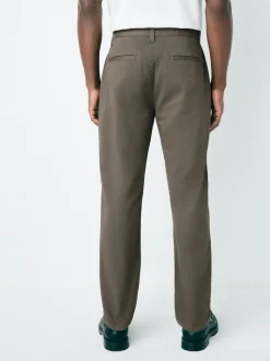 Lichtbruin - Slim Fit - Stretchy chino