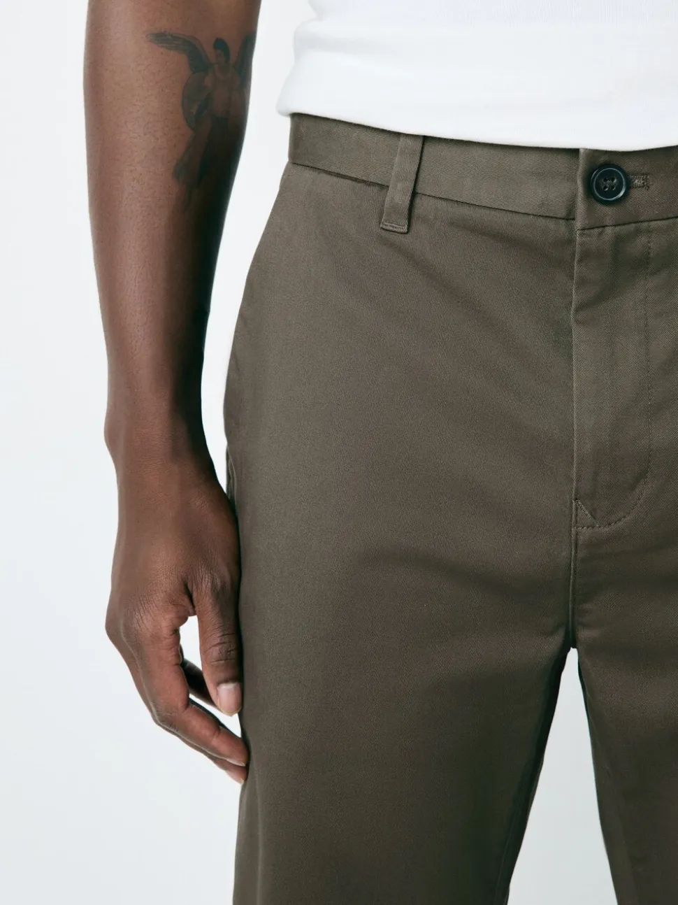 Lichtbruin - Slim Fit - Stretchy chino