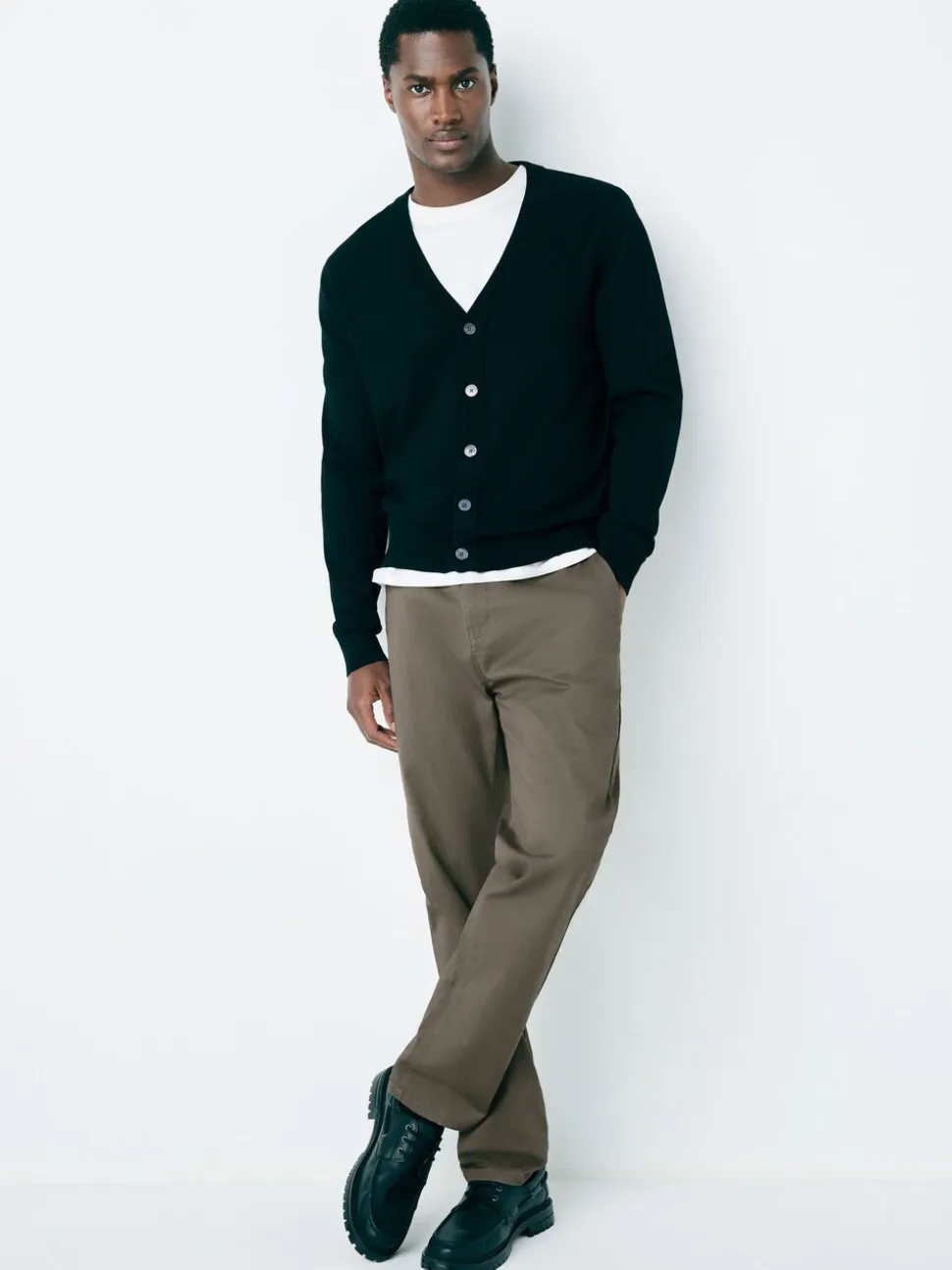 Lichtbruin - Slim Fit - Stretchy chino