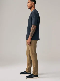 Lichtbruin - Slim Fit - Stretchy chino
