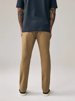 Lichtbruin - Slim Fit - Stretchy chino