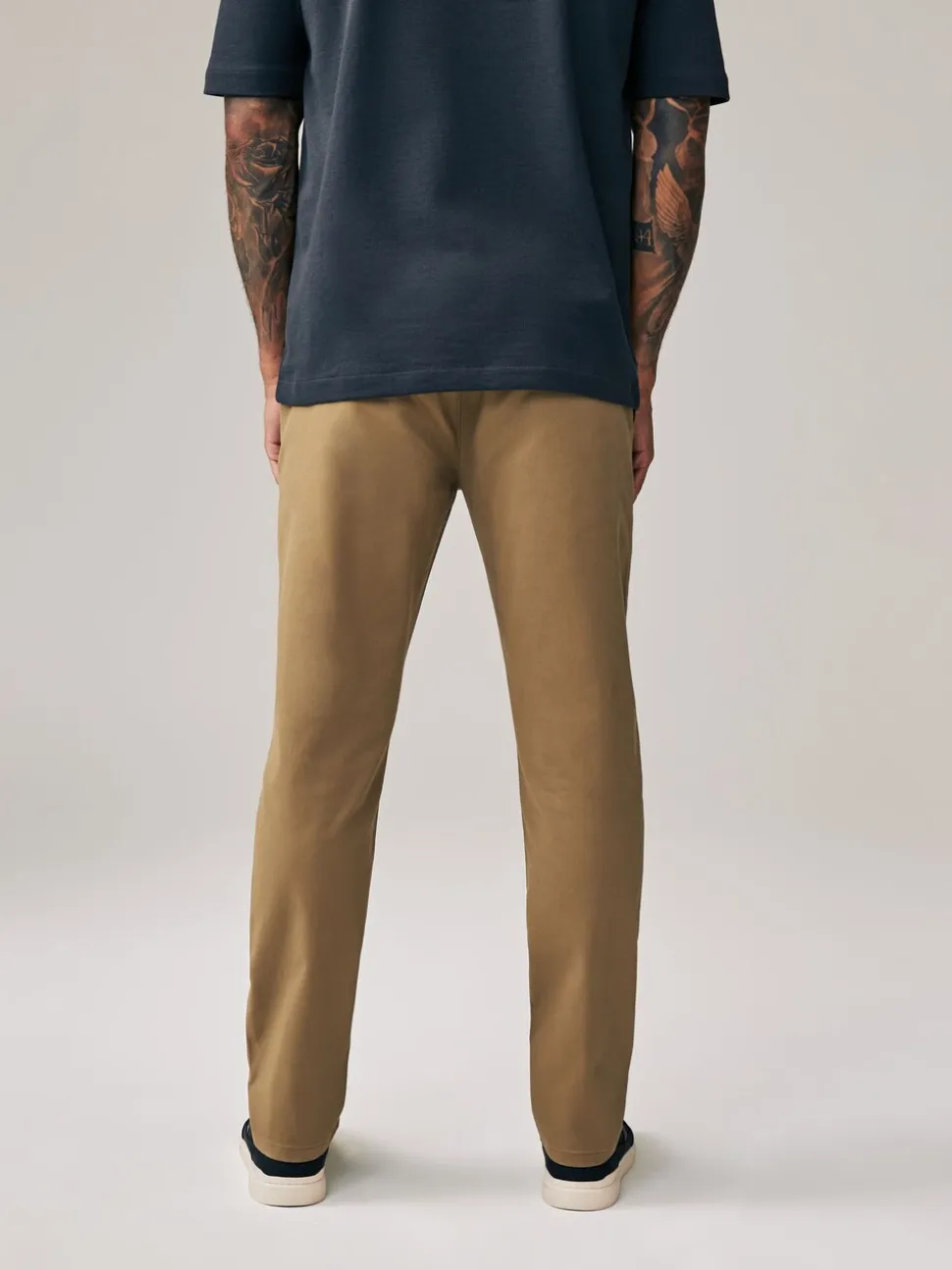 Lichtbruin - Slim Fit - Stretchy chino