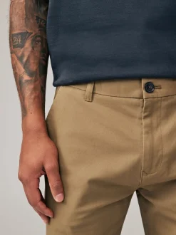 Lichtbruin - Slim Fit - Stretchy chino