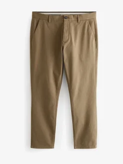 Lichtbruin - Slim Fit - Stretchy chino