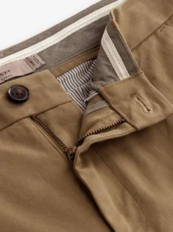 Lichtbruin - Slim Fit - Stretchy chino