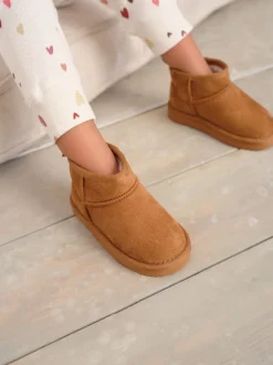Lichtbruin - Slipper Pull On Ankle Boots