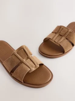 Lichtbruin - Slotted Muilsandalen