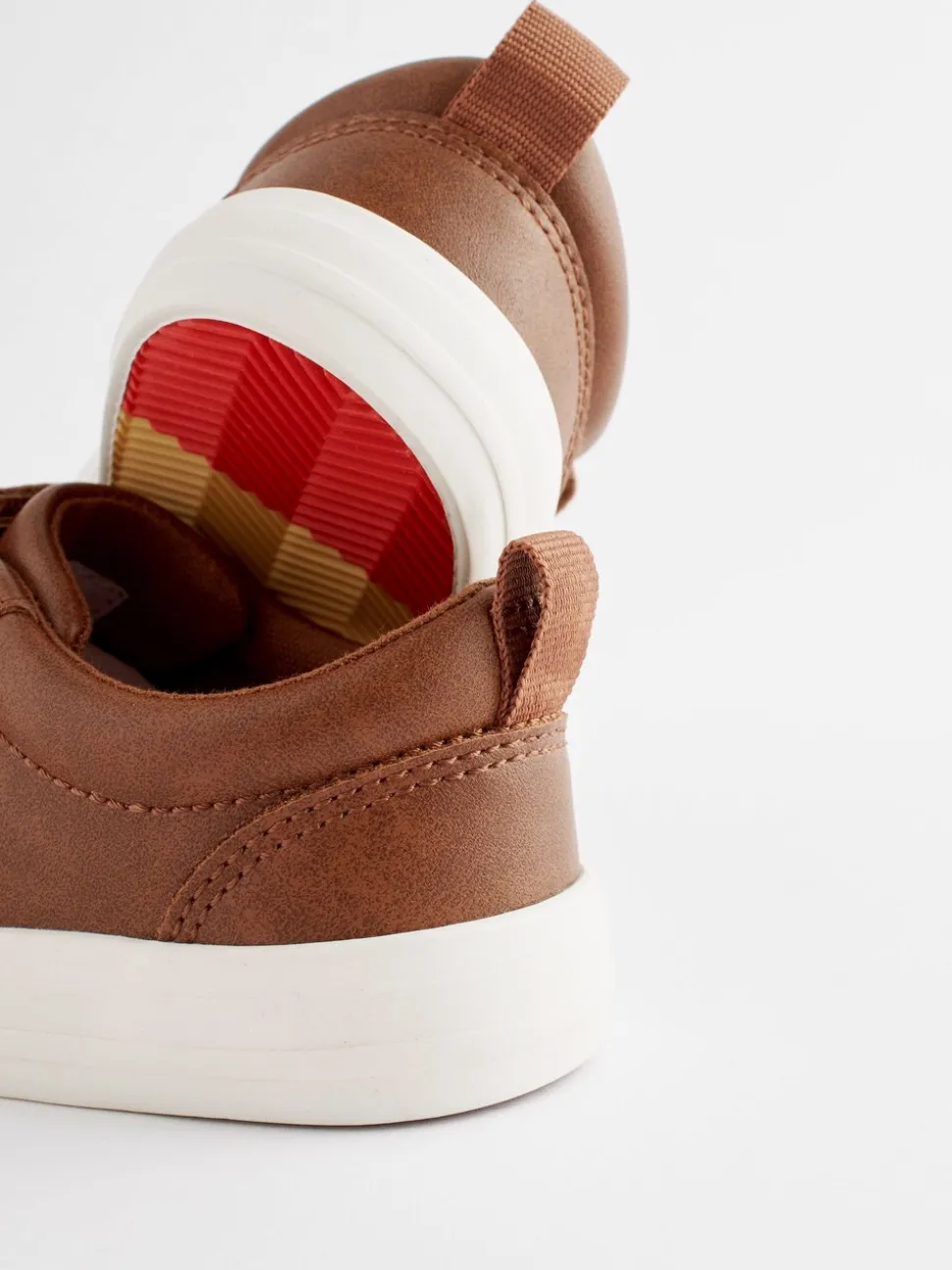Lichtbruin - Sneakers met twee klittenbandjes