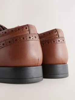 Lichtbruin - Standaard pasvorm - Leren Oxford brogues