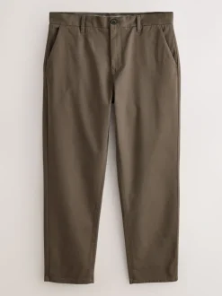 Lichtbruin - Standaard toelopende pasvorm - Stretchy chino
