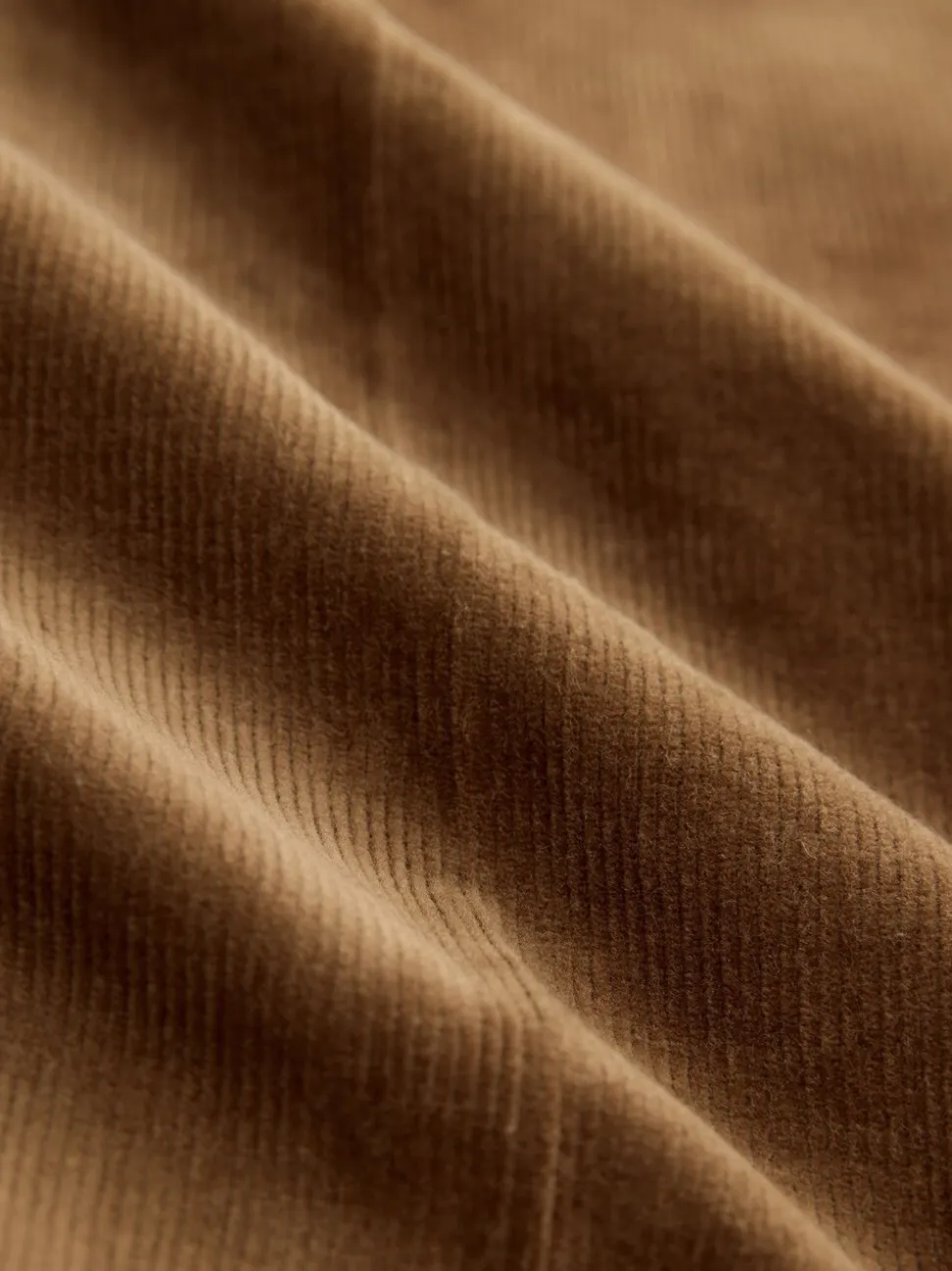 Lichtbruin - Straight Fit Smart Cotton Rich Cord Trousers