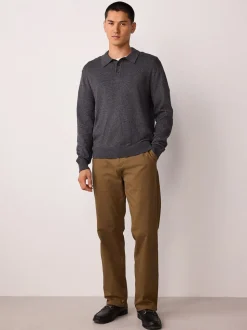 Lichtbruin - Straight fit - Stretchy chino