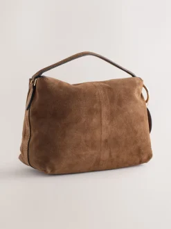 Lichtbruin - Suede Charm Cross-Body Bag
