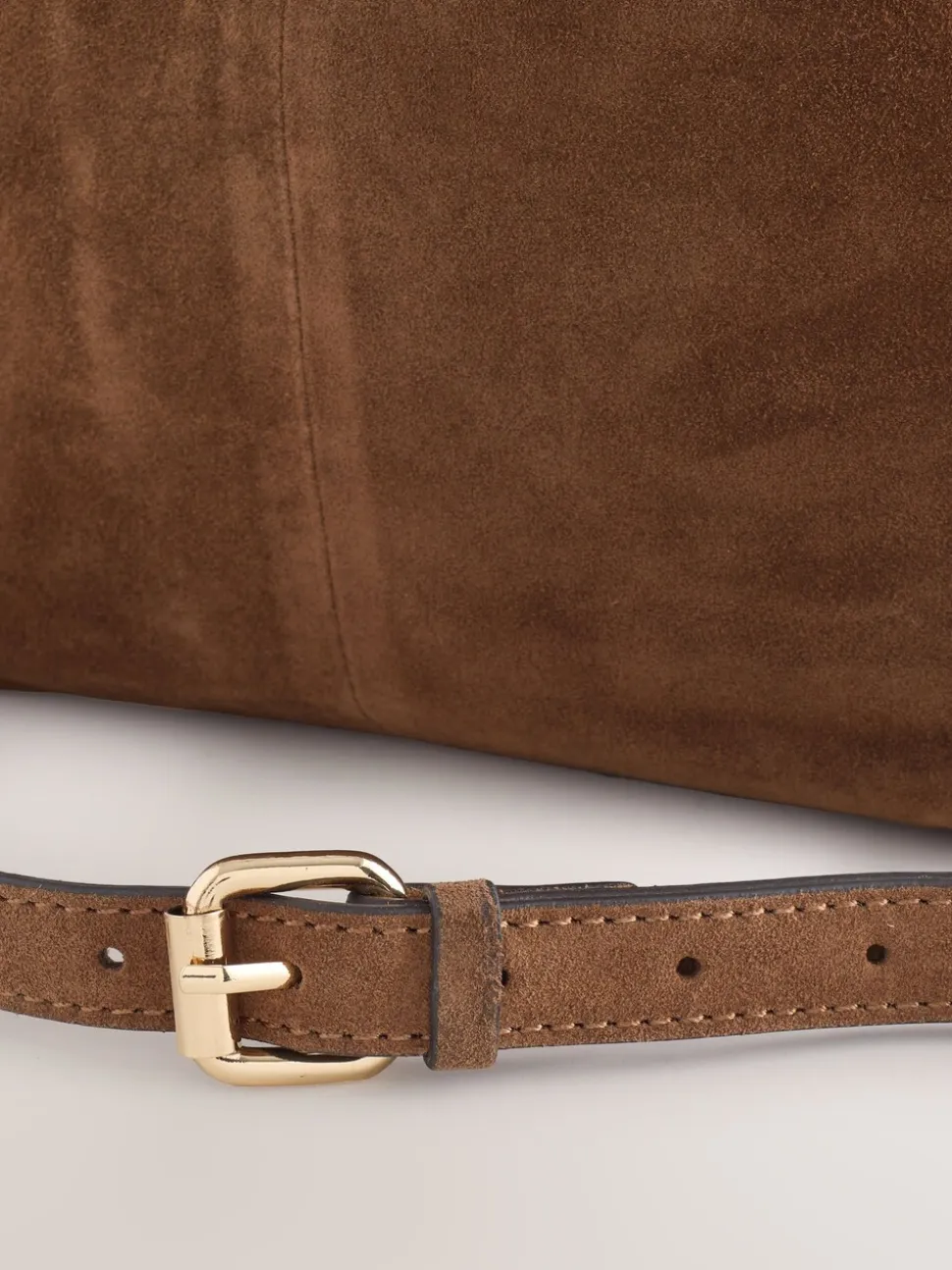 Lichtbruin - Suede Charm Cross-Body Bag