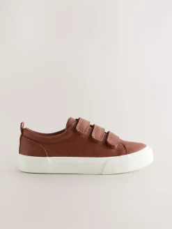Lichtbruin - Touch Fastening Slimme Casual Trainers