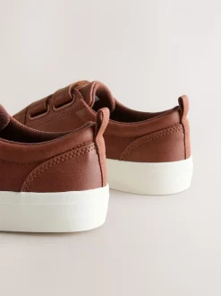 Lichtbruin - Touch Fastening Slimme Casual Trainers