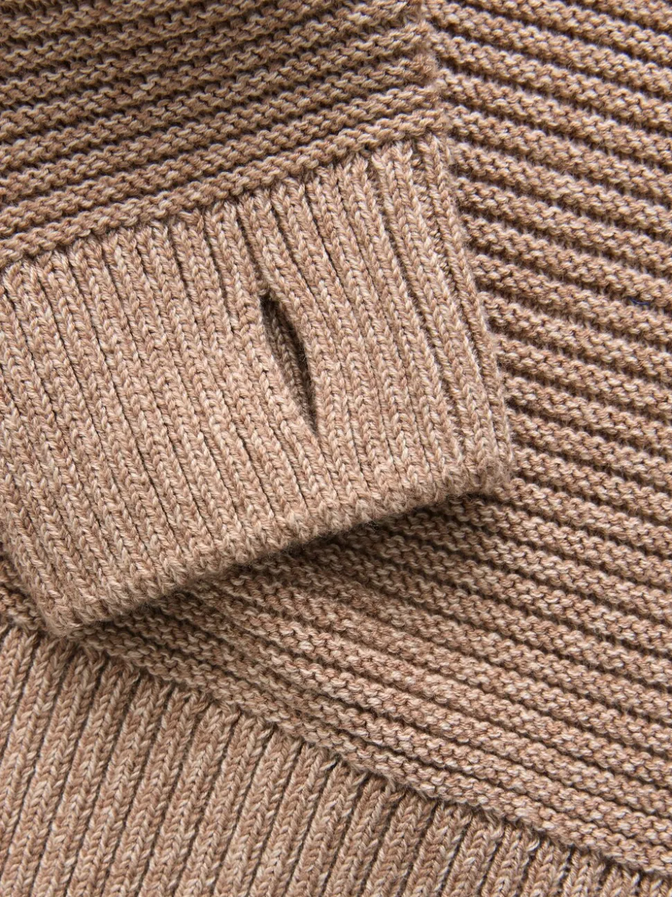 Lichtbruin - Utility gebreide hoodie (3-16jr)