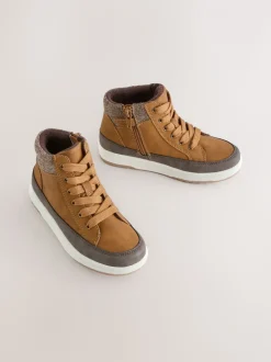 Lichtbruin - Warm gevoerde hoge boots