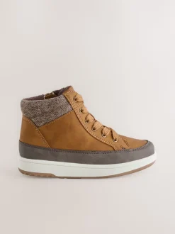 Lichtbruin - Warm gevoerde hoge boots
