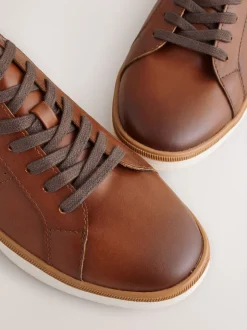 Lichtbruin - Wedged Smart Casual Longline Trainers