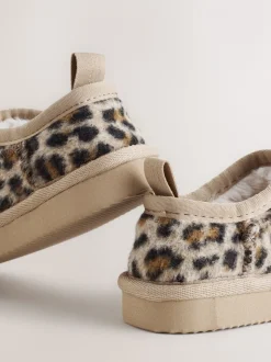 Lichtbruin/dierenprint - Shoot pantoffels