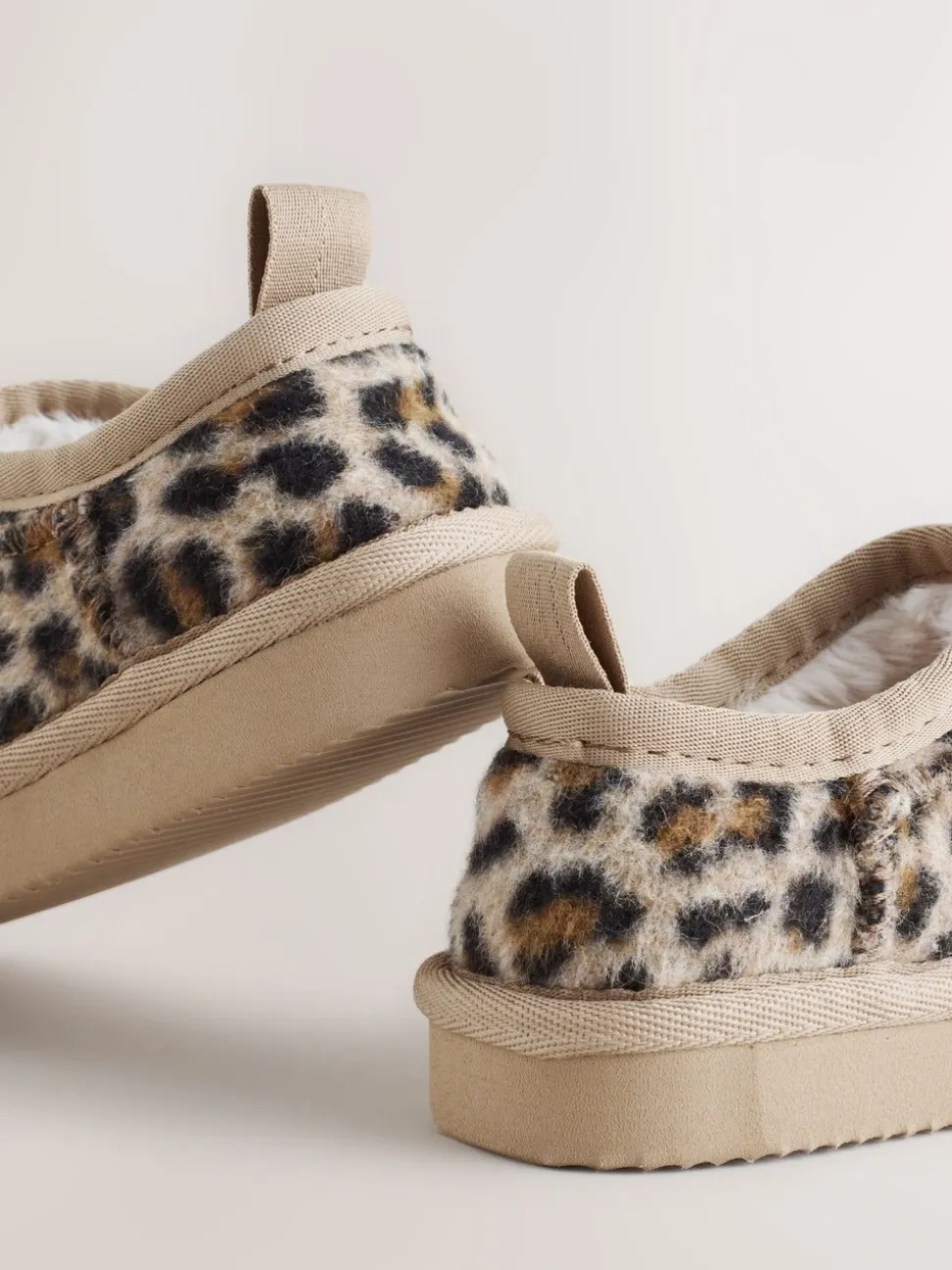 Lichtbruin/dierenprint - Shoot pantoffels