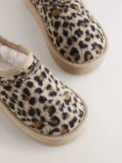 Lichtbruin/dierenprint - Shoot pantoffels