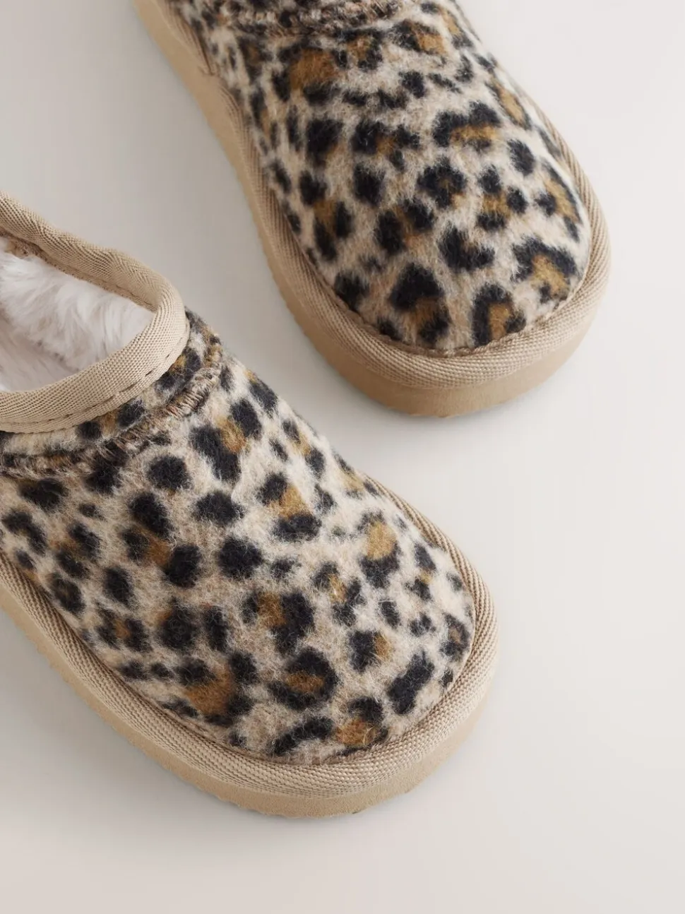 Lichtbruin/dierenprint - Shoot pantoffels