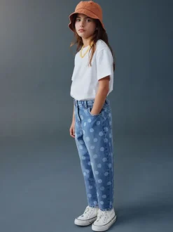Lichtgewassen Stippen - Barrel jeans (3-16jaar)