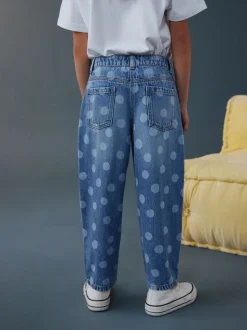 Lichtgewassen Stippen - Barrel jeans (3-16jaar)