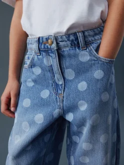 Lichtgewassen Stippen - Barrel jeans (3-16jaar)