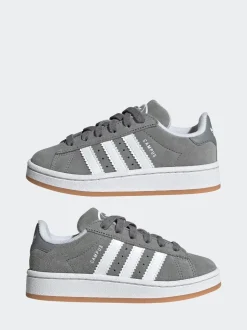 Lichtgrijs - Adidas Originals Campus 00kindersneakers met elastische veters