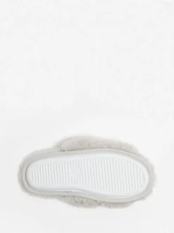 Lichtgrijs - Boux Avenue Cross Band Slippers