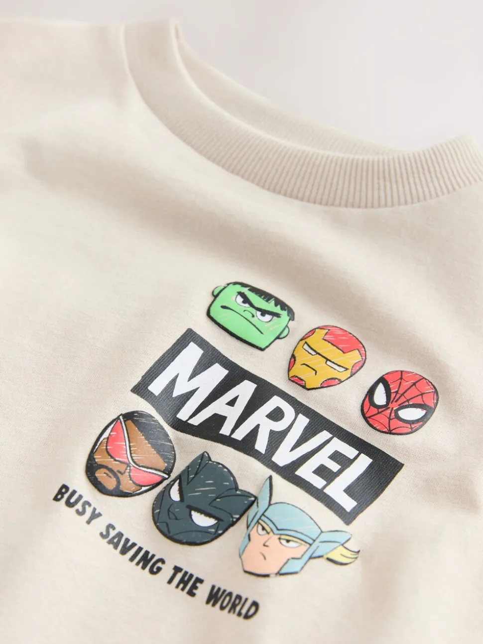 Lichtgrijs - Marvel Short Sleeve Cotton T-Shirt (3mths-8yrs)