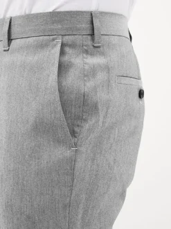 Lichtgrijs - Strakke Pasvorm - Chique stretchy broek