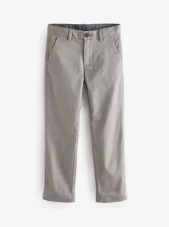 Lichtgrijs - Stretchy chino's (3-17jr)