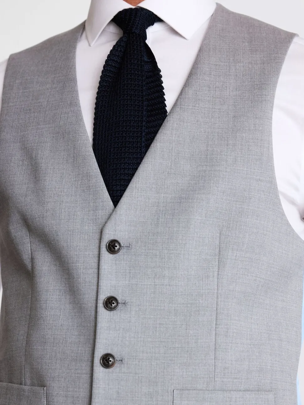 Lichtgrijs - Tailored - MOSS Stretch Suit Waistcoat