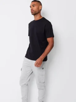 Lichtgrijs - Threadbare joggingbroek in cargostijl