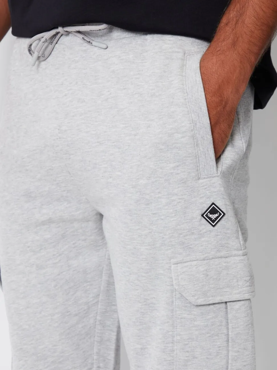 Lichtgrijs - Threadbare joggingbroek in cargostijl