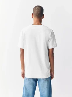 Lichtgrijs gemêleerd - Slim Fit - Essentieel katoenen T-shirt met ronde hals