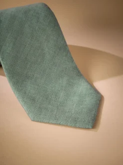 Lichtgroen - Signature Made In Italy Printed Melange Look Tie
